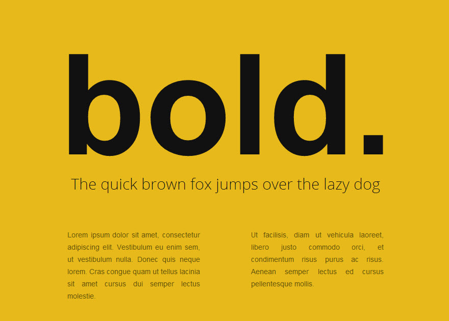 bold typography